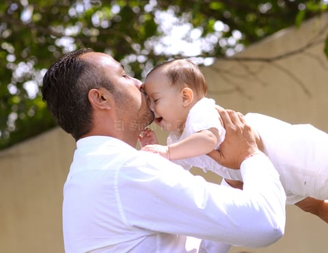 Con su papá