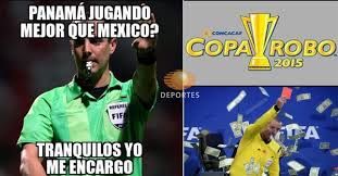 El partido entre México y Panamá, disputado en la Copa Oro, fue víctima de los 'memes' debido a los controversiales errores arbitrales.