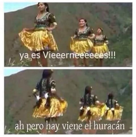 A pesar del huracán, los usuarios lo tomaron con buen humor.