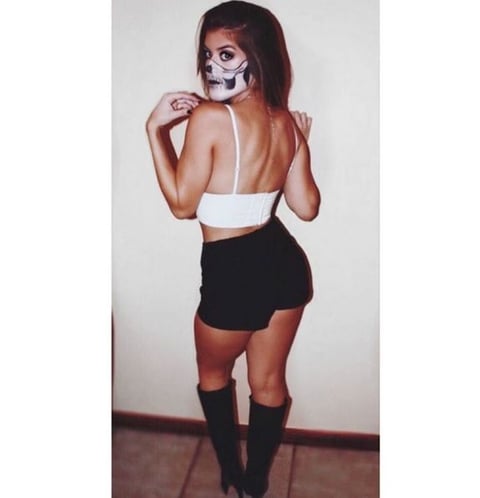 Así se disfrazó para Halloween.