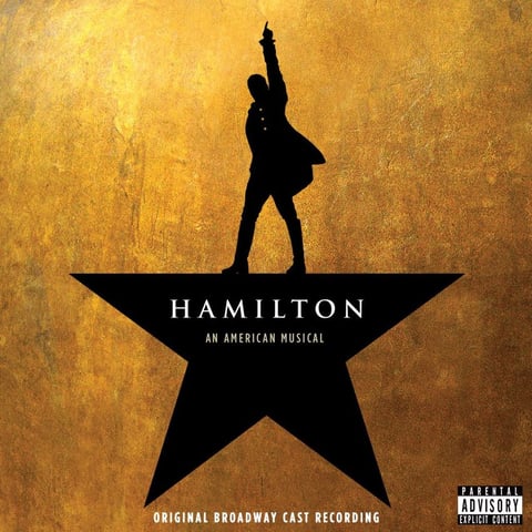 7.- Hamilton, grabación del musical de Broadway con múltiples artistas: La obra Hamilton, escrita por Lin-Manuel Miranda, cuenta la historia del padre fundador de Estados Unidos Alexander Hamilton con rap, R&B y baladas pop.