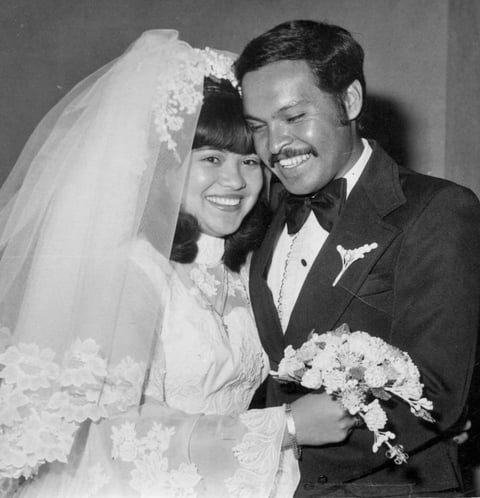 20122015 Juanita GonzÃ¡lez y Rodolfo Arreola el dÃ­a de su enlace nupcial en noviembre de 1955.