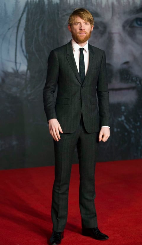 Domhall Gleeson durante la alfombra roja en la Plaza Leicester de Londres.