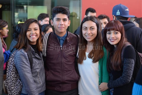 CAMERATA DE COAHUILA EN LA FECA
 En la foto: Anitzi, Daniel, Daniela, Ale