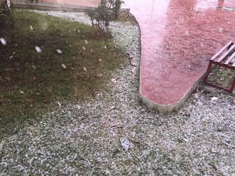 Usuarios de las redes pudieron capturar la nevada.