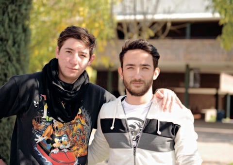 28012016 EN LA UNIVERSIDAD.  Gerardo y Carlos.