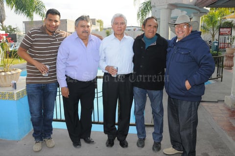 30012016 CONTENTOS.  Luis Rodolfo, Federico, Manuel, Jesús Luis y Dionicio.