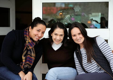 04022016 COMPAñERAS.  Andrea, Rosana y Betty.