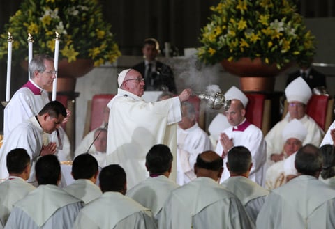 Con la ceremonia, el Papa concluyó sus actividades en su primer día completo en México.