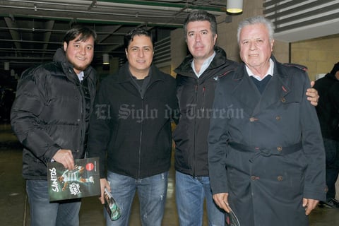 14022016 EN EL FUT.  José Martínez, Rubén Castañeda, Jorge Zermeño jr. y Jorge Zermeño.