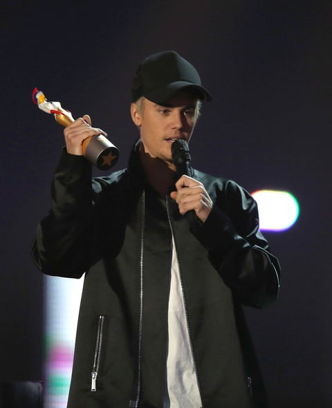 Justin Bieber ganó en la categoría de Mejor Artista Internacional Masculino.