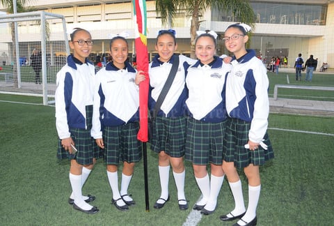 02032016 Equipo juvenil de basquetbol del Instituto Británico de  Torreón.