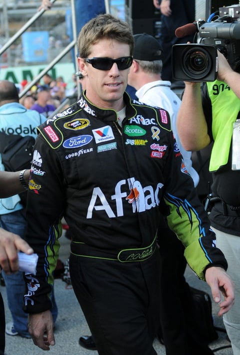 Carl Edwards. El corredor norteamericano debutó en Nascar en 2002. Tiene 35 años y está casado con Katherine Downey.