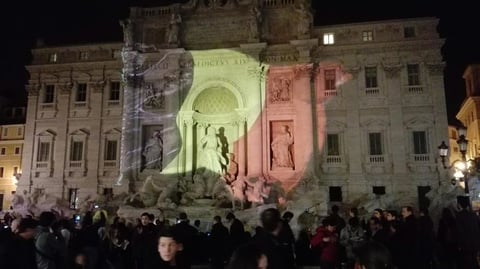 La Fuente de Trevi, en Roma (Italia).