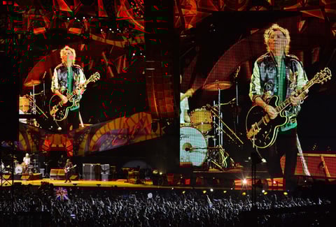 Dos horas de rock y de la lista de éxitos de la banda ya se podían tachar Gimme Shelter, Start me Up, Sympathy for the devil o Brown Sugar.