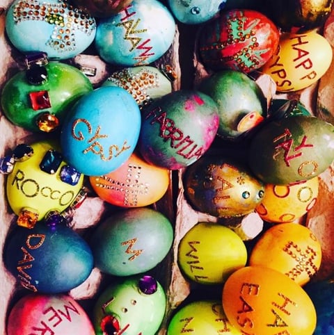 Madonna compartió en Instagram cómo decoró los huevos de Pascua.