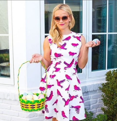 Reese Whiterspoon recurrió a redes sociales para desear un feliz día de Pascua, lista para recolectar huevos.