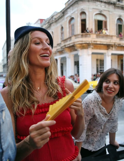 La supermodelo brasileña Gisele Bündchen comentó cuanto le ha gustado Cuba.