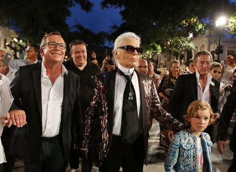 El director creativo de Chanel, Karl Lagerfeld, fue uno de los personajes más aclamados en La Habana.