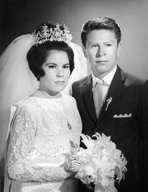 01052016 Amanda González Castor y Jesús Blanco Medina contrajeron matrimonio el 17 de abril de 1966.