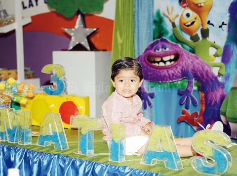 29052016 CUMPLE TRES AñOS.  Matías Lozano Botello, hijo de Jorge Lozano y Karem Botello.