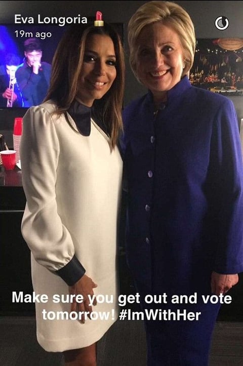 Eva Longoria compartió los detalles del evento en su cuenta de Snapchat.