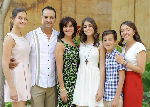 Paulina, Raúl, Tete, María Sofía, Raúl y Andrea