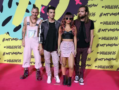 DNCE acudió a la ceremonia celebrada en Ciudad de México.
