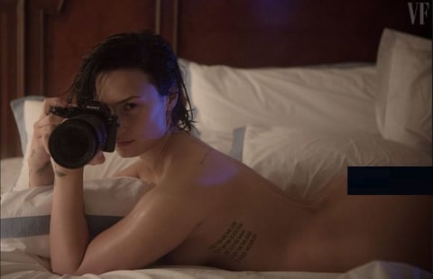 Demi Lovato apareció hace un año en la revista Vanity Fair