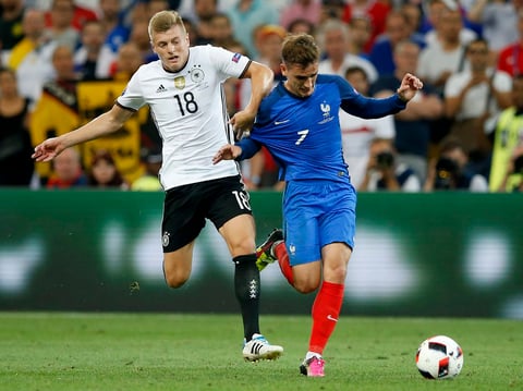 Griezmann fue el verdugo de los alemanes al marcar las dos anotaciones del partido.