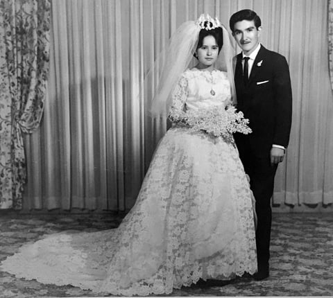 03072016 El pasado 2 de enero, la señora Martha Aurora Aguirre González y el señor David García Delgadillo festejaron sus bodas de oro. Se casaron en 1966.