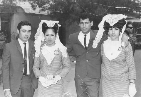 31072016 PeregrinaciÃ³n de la tienda La Popular en 1968: Ãngel BenÃ­to, Martha HernÃ¡ndez, JesÃºs HernÃ¡ndez y MarÃ­a Luisa HernÃ¡ndez.