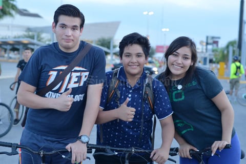 06082016 RODADA CICLISTA.  Edgar, Jaciel y Nicole.