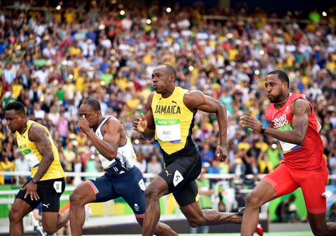 Usain Bolt debutó en Río 2016 y clasificó a la semifinal de los 100 metros.