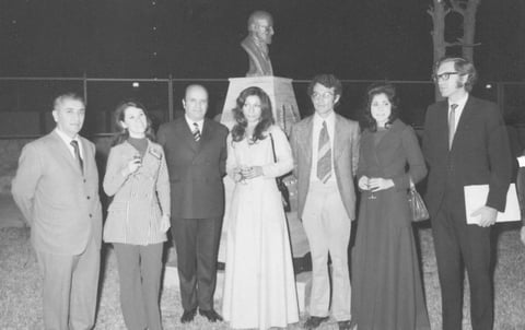 07082016 Miguel Bueno, Luis RÃ­os, Alberto CÃ³rdova, Juan LÃ³pez, Rosario LÃ³pez, Carmen Zigzig y Salma Padrelin en 1972.
