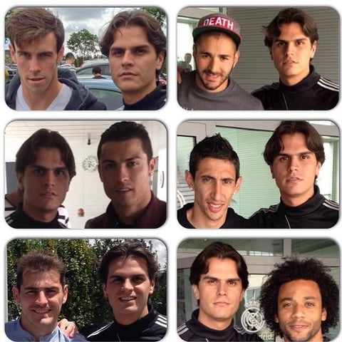 Es fanático del equipo del Real Madrid, a quien se le ha visto en varias fotografías con Iker Casillas, Karim Benzema y Cristiano Ronaldo.
