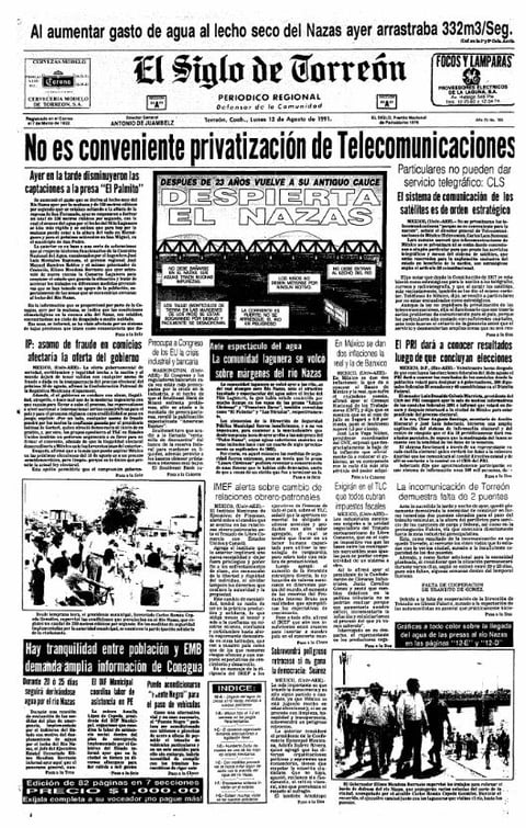 Los escurrimientos fueron tan continuos que la avenida tuvo tres etapas y duró alrededor de seis meses, desde agosto de 1991 a febrero del 92.