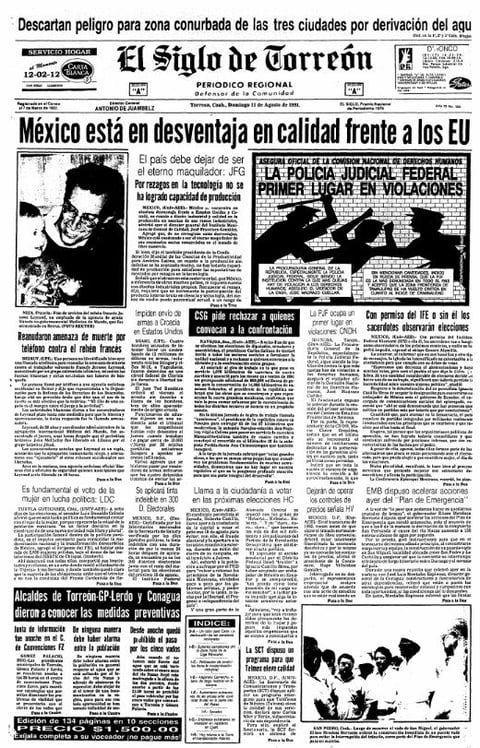 La tercera avenida, de 1991-1992 es considerada la más larga, se estima que el agua que corrió por el cauce habría llenado seis veces la capacidad de almacenamiento de la presa Francisco Zarco.