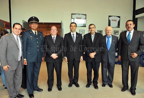 12092016 Elpidio, Paulino Martínez, Arturo Dávila, Gabriel de Alba, Obispo José Fortunato, Gabriel Montaña y Gregorio Zúñiga.