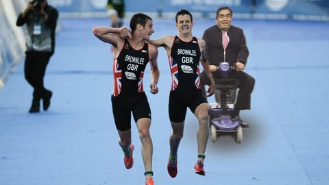 Incluso se presentó en la competencia de triatlón.