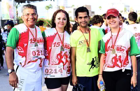 26092016 PARTICIPAN EN CARRERA.  Jorge, Ale, Julio y Melissa.