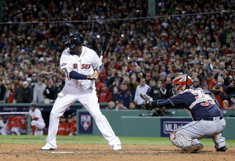 El último turno al bat de David Ortiz fue una base por bolas.