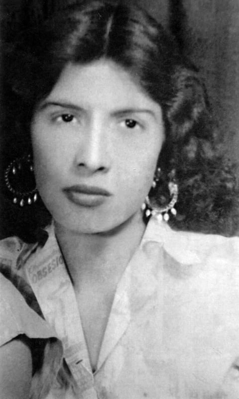 23102016 Manuela Durán a la edad de 18 años. Actualmente, tiene 83 años.