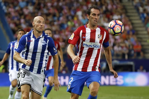 El defensa uruguayo del Atlético de Madrid Diego Godín.
