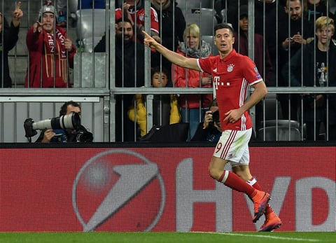 El polaco Robert Lewandowski de Bayern Munich.