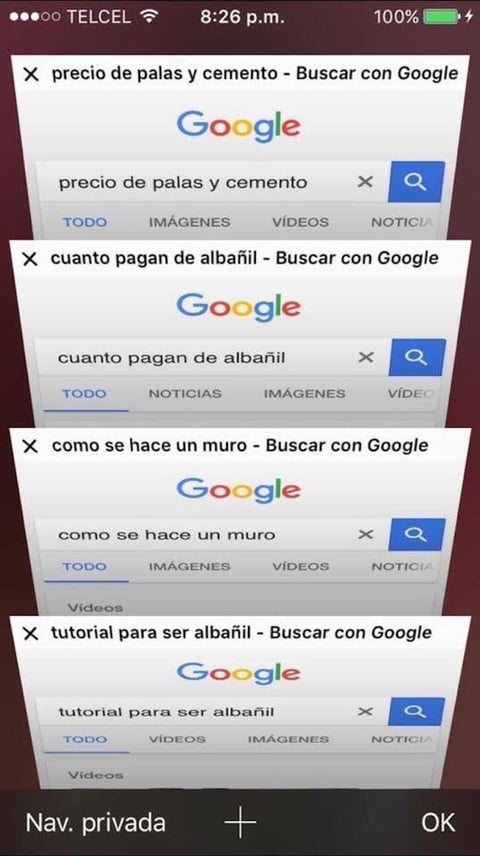 Algunos ya se las ingenian para ayudar en la construcción del dichoso muro.
