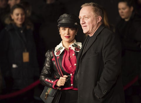 La actriz mexicana Salma Hayek (i) y su marido François-Henri Pinault.