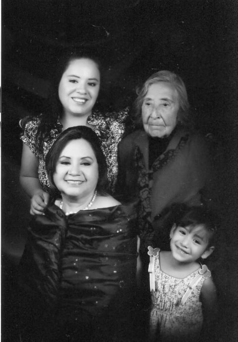 18122016 María Solís, Josefina de la Cruz, Talia Rojas y Alhelí Elizalde.