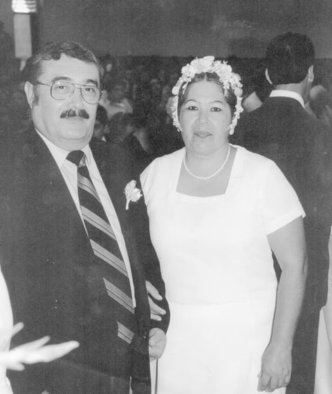 18122016 Ángel Benito y Martha Hernández en su renovación de votos.