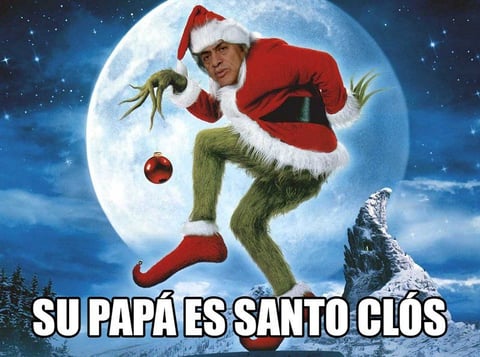 El Bronco” se vio obligado a rectificar y dijo a los niños que su papá es Santa Claus “porque le da felicidad a mucha gente y es un héroe que se arriesga por lograr la seguridad de los demás". Aún así, los usuarios lo catalogarón como el 'Grich' de la Navidad.